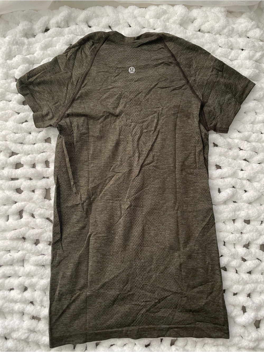lululemon athletica Olive Green Short Sleeve Athletic Tee